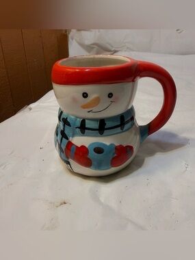 Bay Island Ceramic Snowman Mug 14 oz